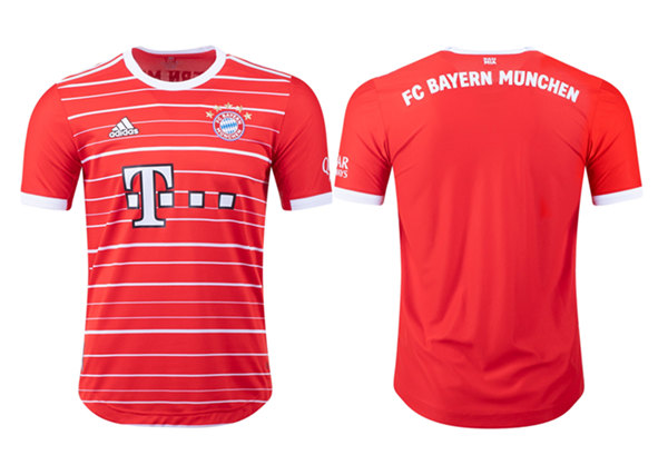 Youth Red Bayern Munich 2022/23 Home Soccer Jersey
